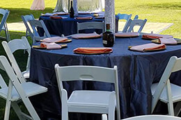 tables and chairs for weddings